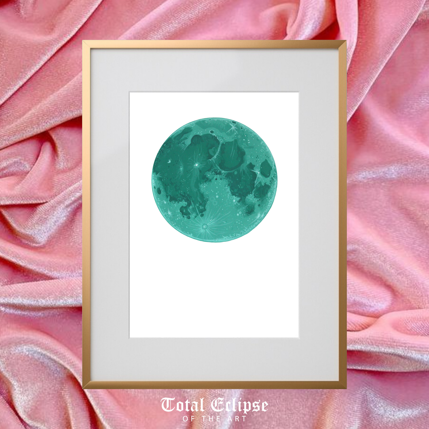 Pre-Painted Full Moon - Teal / Turqouise