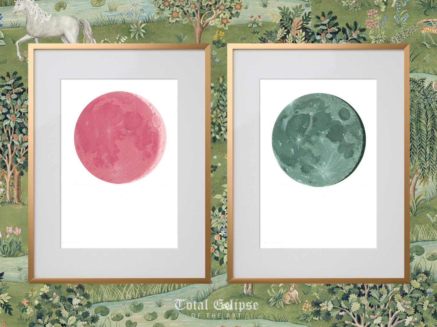 Two Custom Moon Phase Paintings