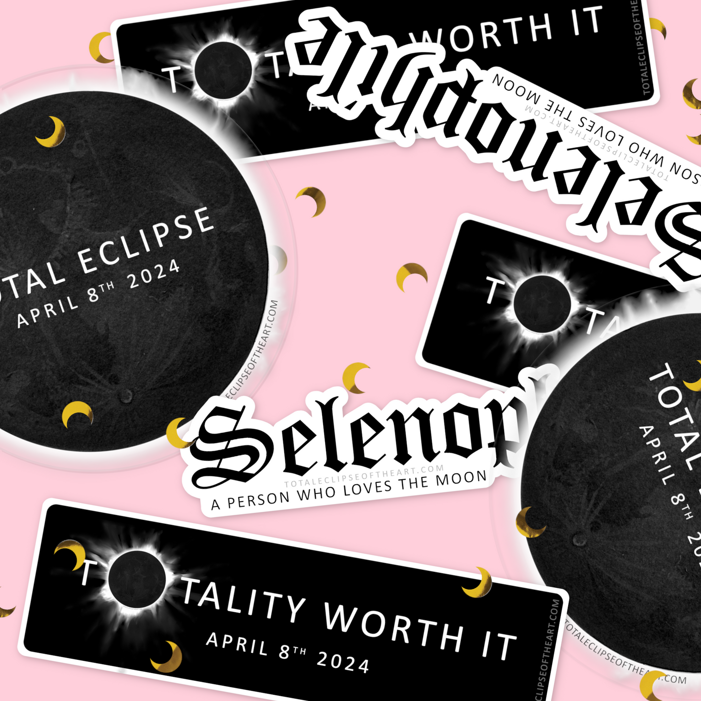 Solar Eclipse Moon Sticker