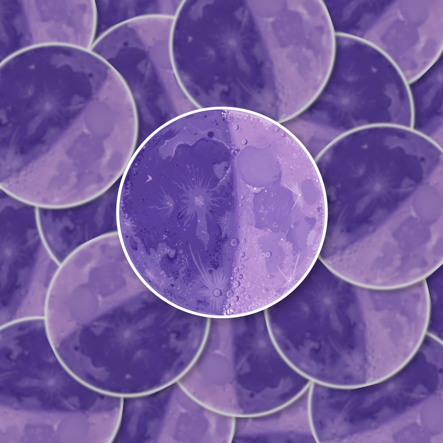 Purple Moon Sticker