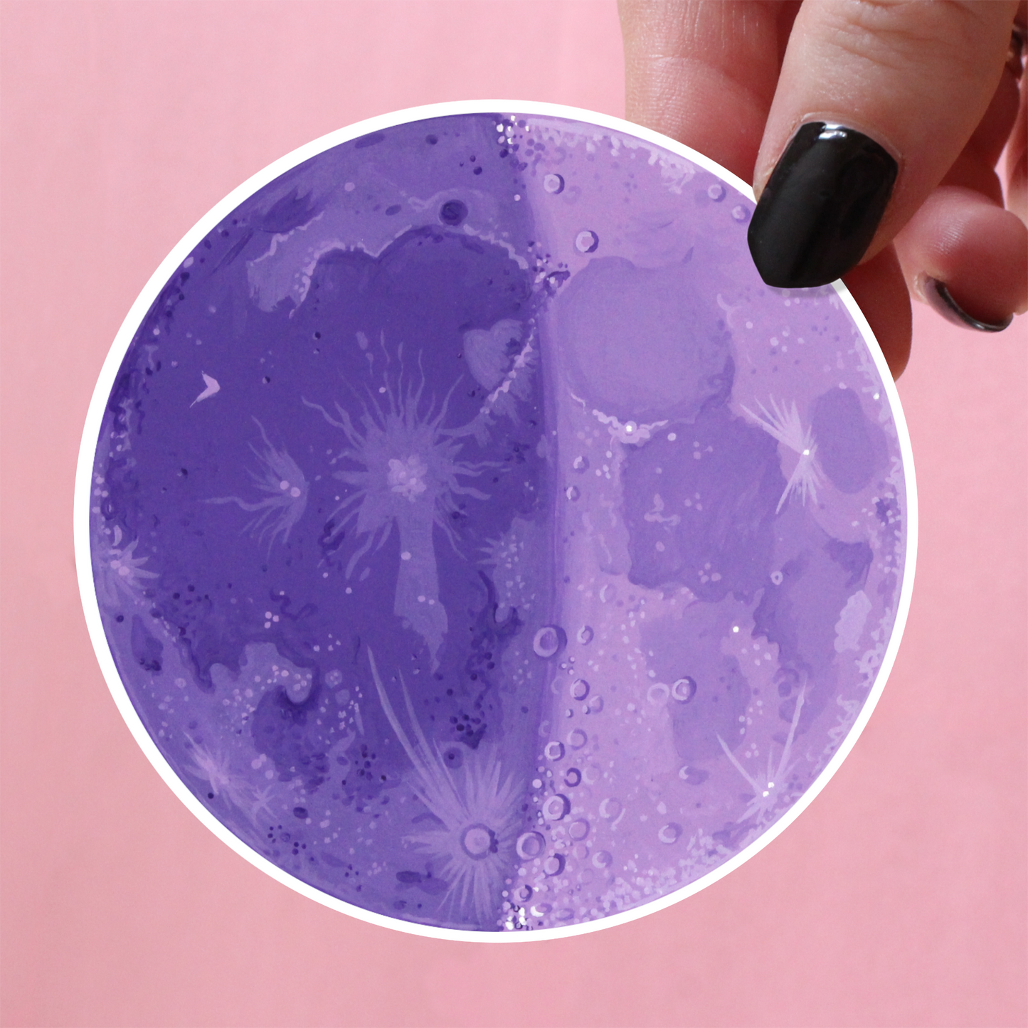 Purple Moon Sticker