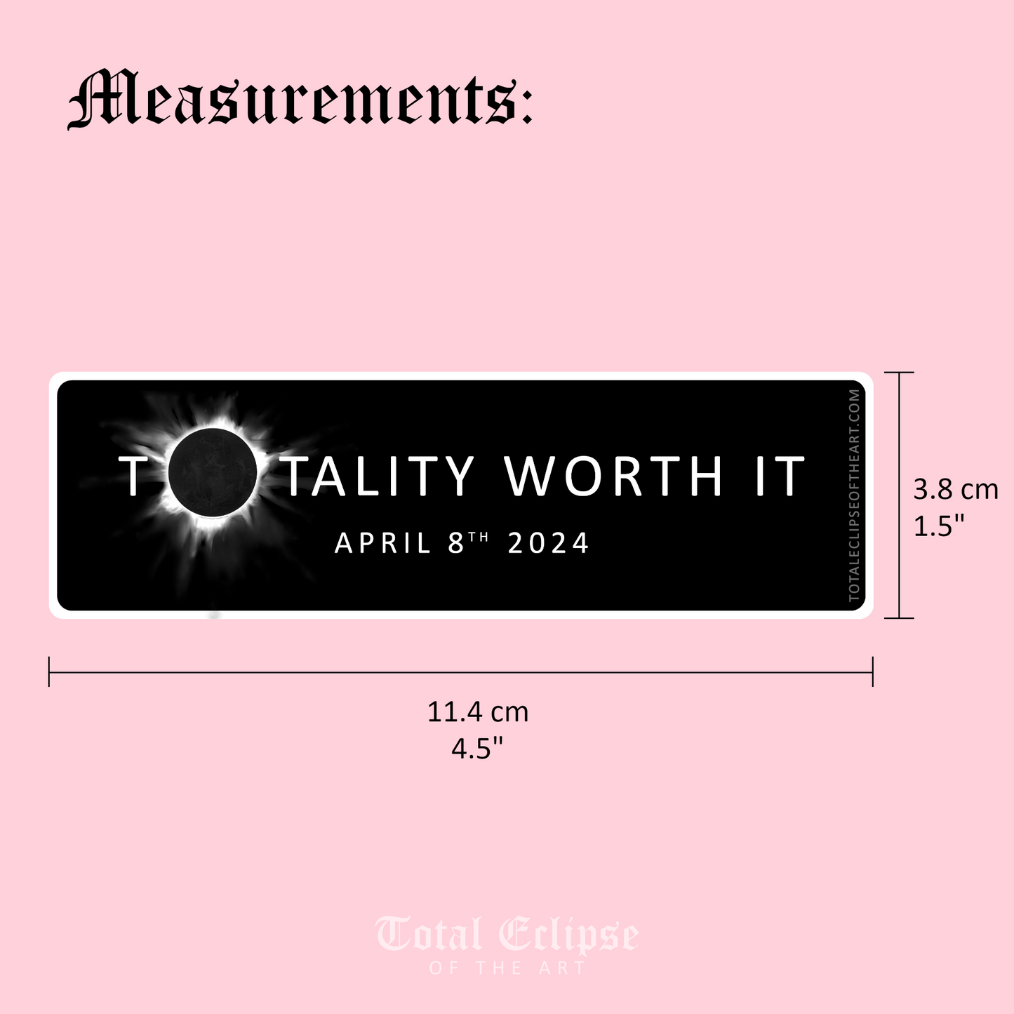 'Totality Worth It' Eclipse Sticker