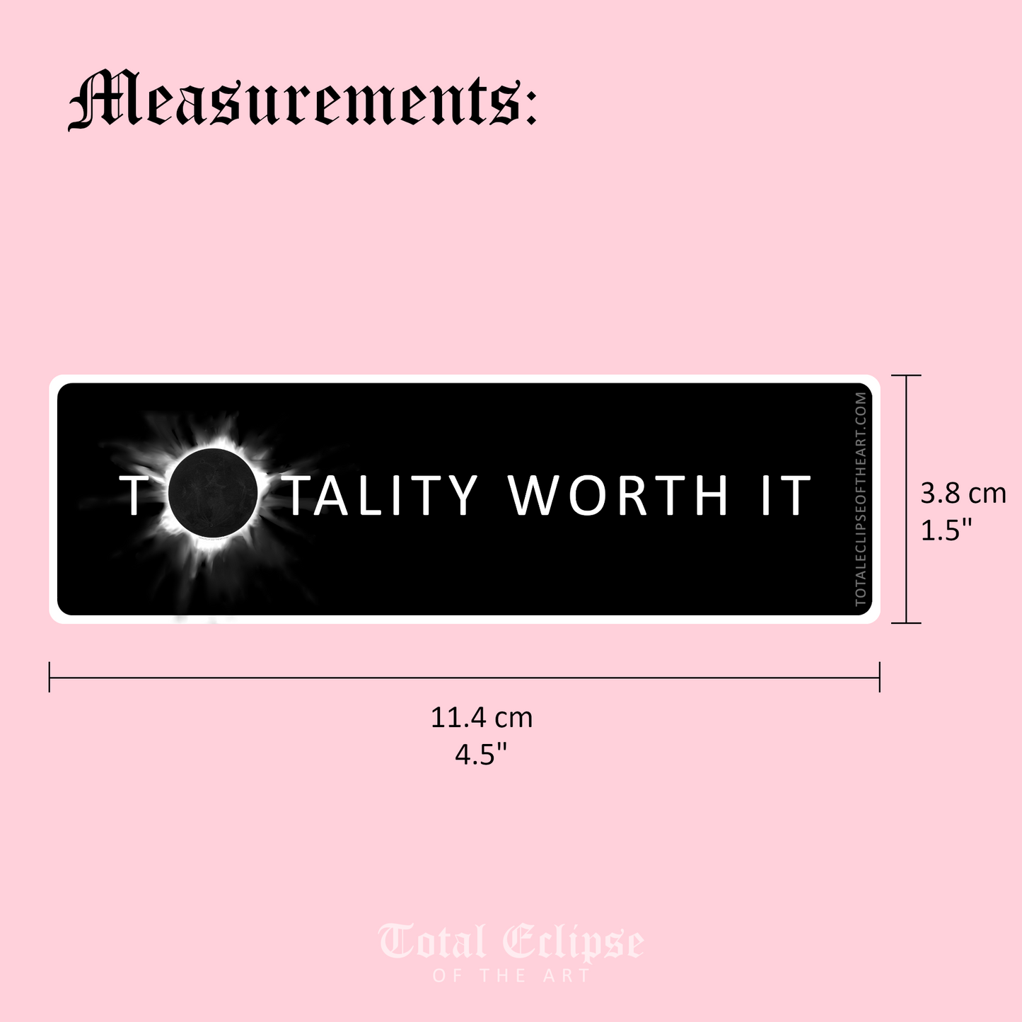 'Totality Worth It' DATELESS Eclipse Sticker