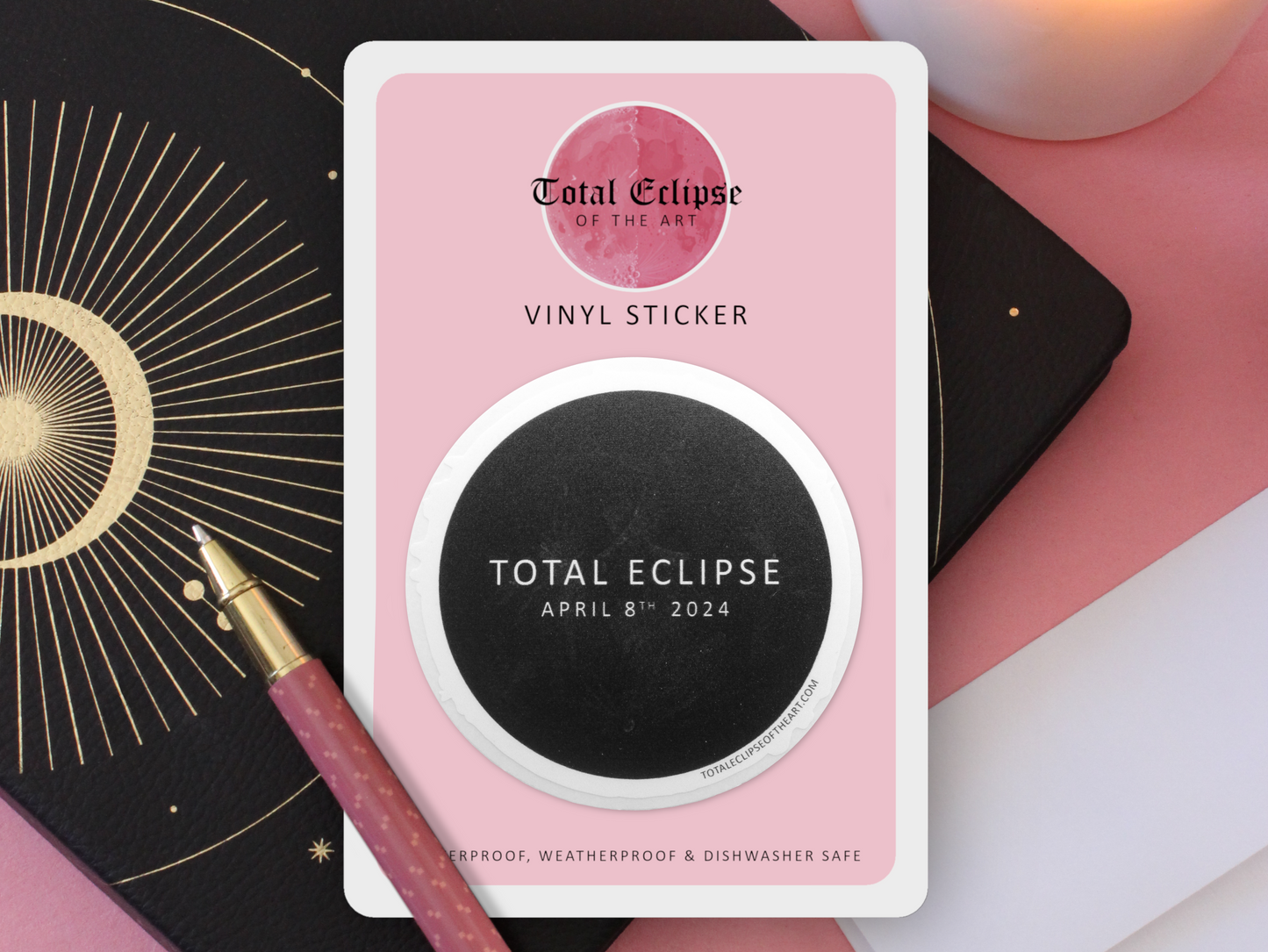 Solar Eclipse Moon Sticker