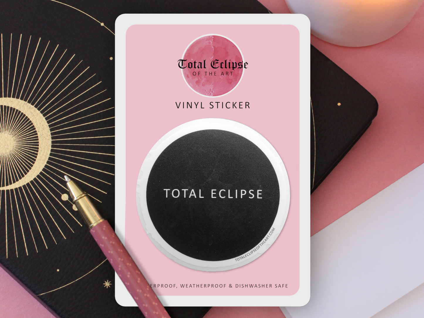 Solar Eclipse DATELESS Moon Sticker