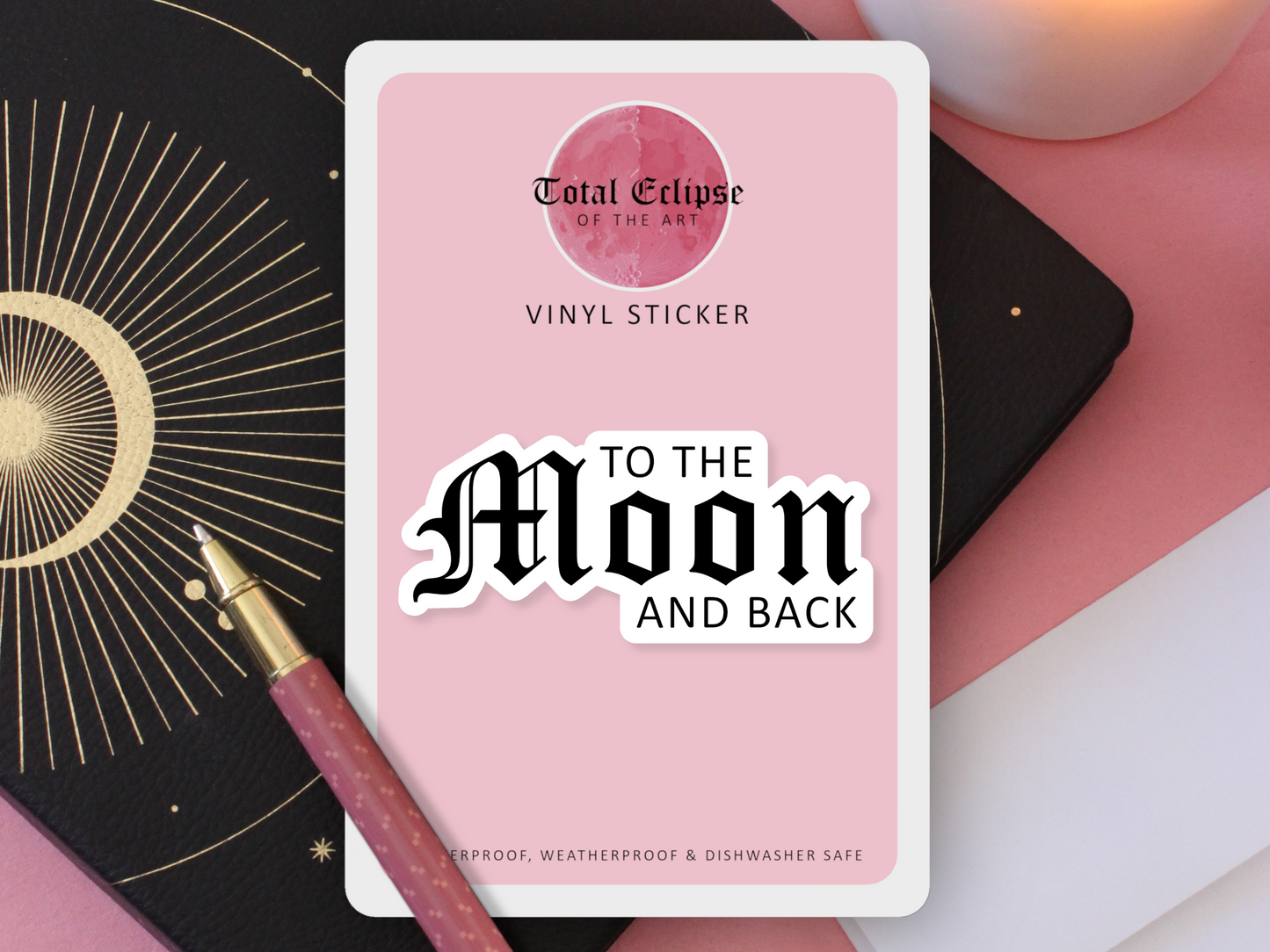 'To The Moon And Back' Sticker