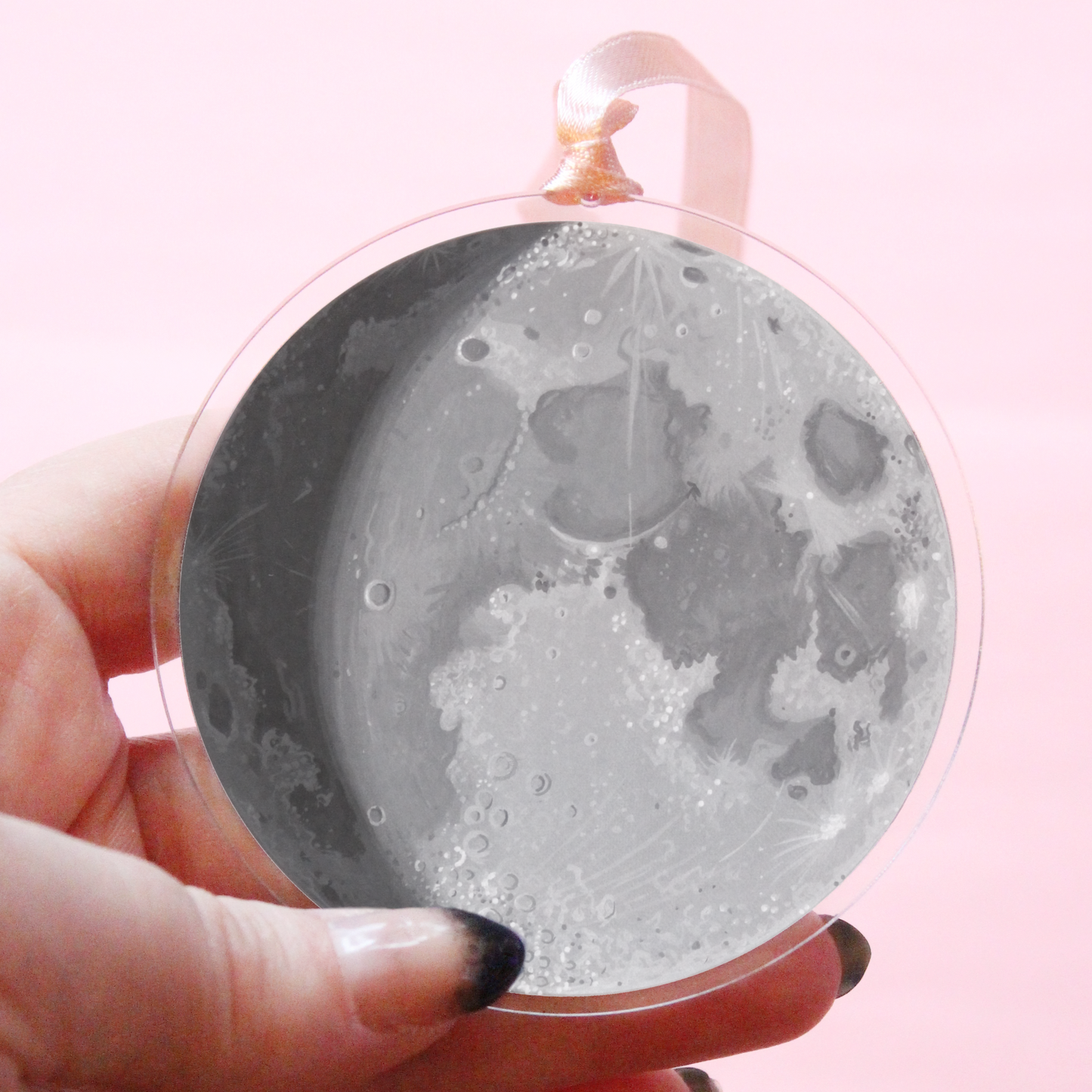 Moon Ornament - Gray