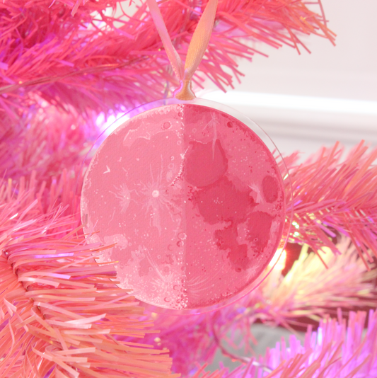 Moon Ornament - Pink