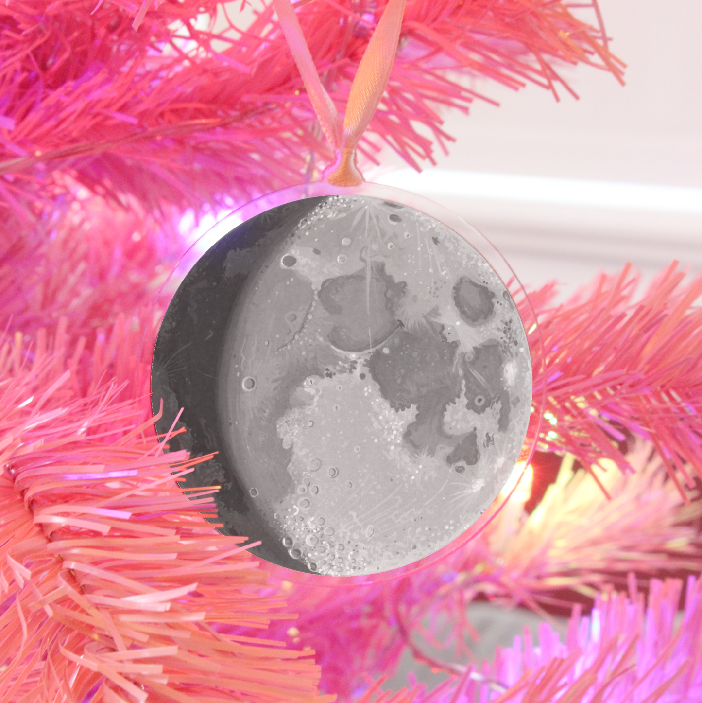 Moon Ornament - Gray